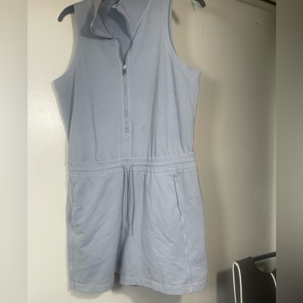 Athleta L Retroterry Romper Storm Cloud Garment Dye Grey891762002 XL/TG - Picture 4 of 7